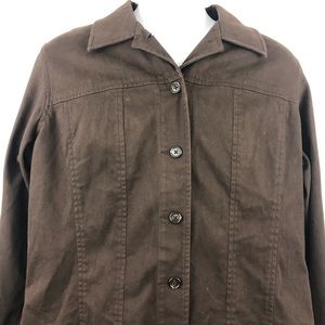 Liz Claiborne Brown Button Closure Large Jacket